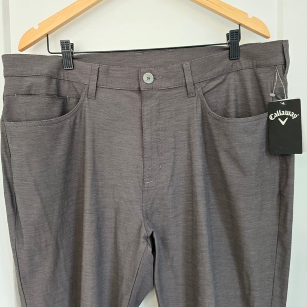 🆕️ *NWT* Callaway Mens Gray Lightweight Moisture Wicking Golf Pants Size 38x32 - Picture 2 of 12